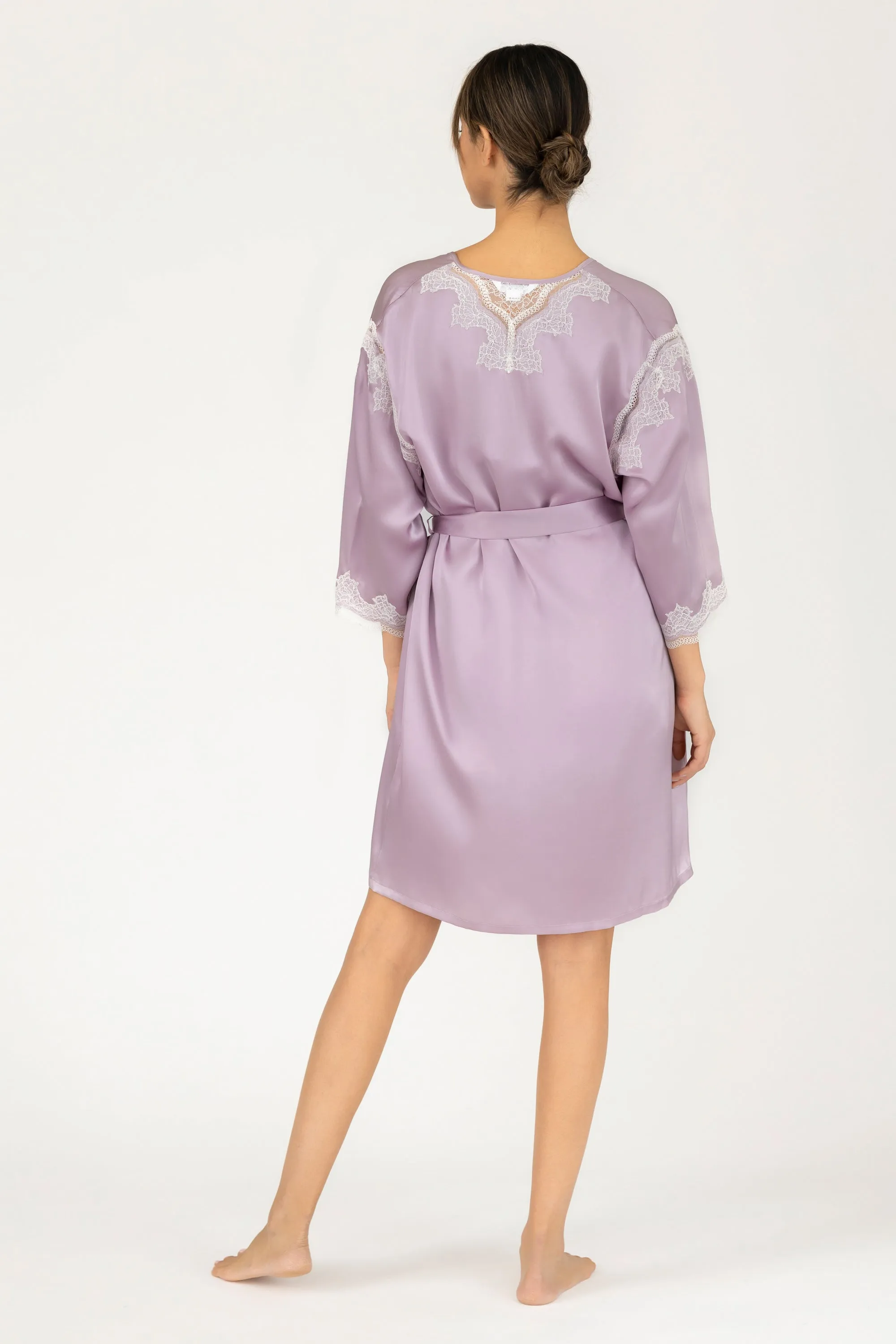Allegra Soulful Short Silk Robe