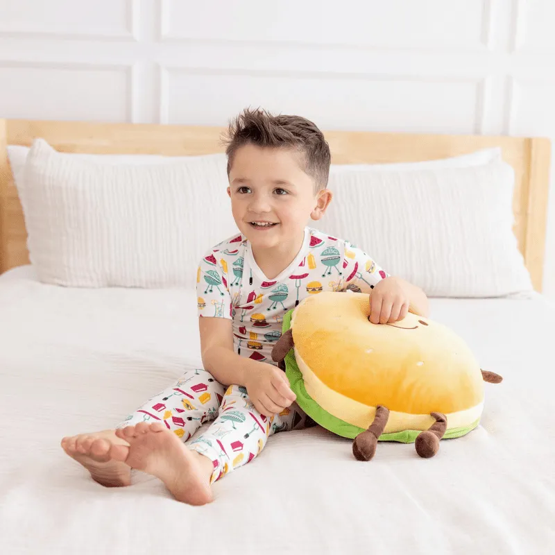 Bamboo Short Sleeve Pajama Set - Natural BBQ