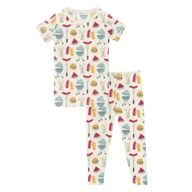Bamboo Short Sleeve Pajama Set - Natural BBQ