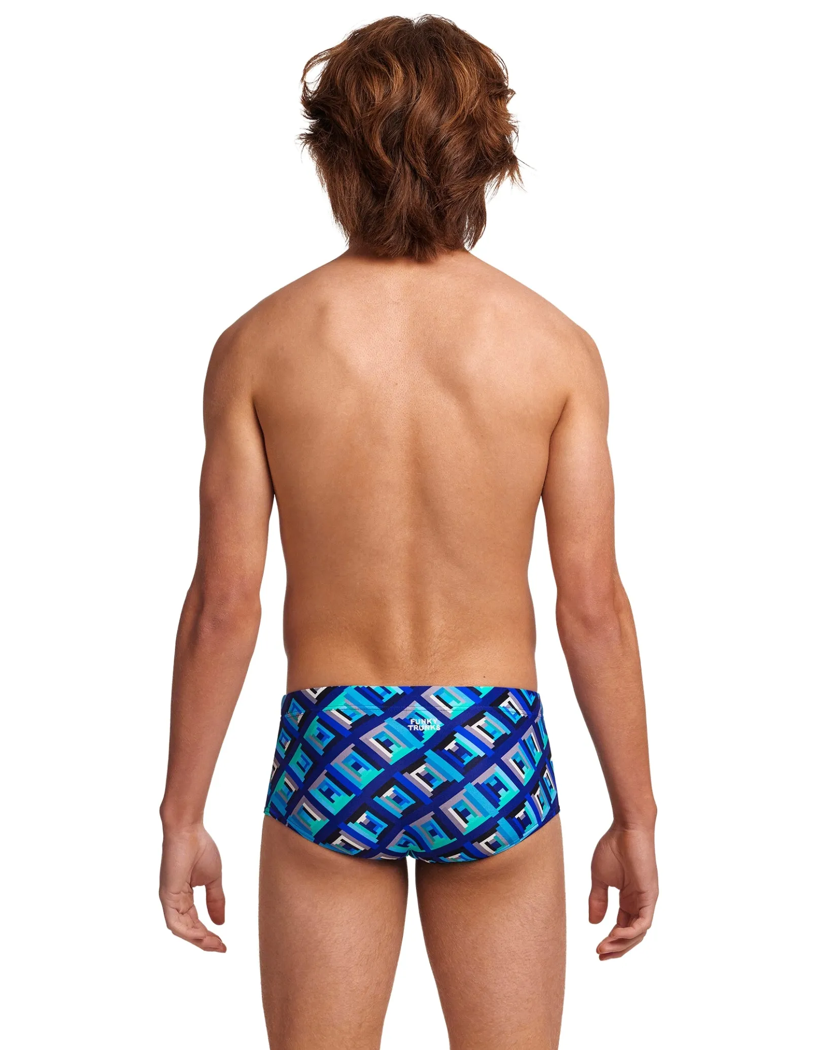 Boys Blue Bunkers Sidewinder Swim Trunks