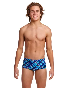 Boys Blue Bunkers Sidewinder Swim Trunks