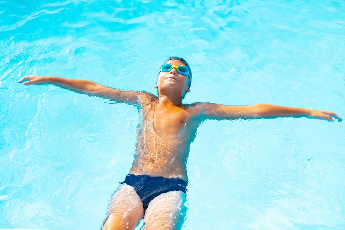 Boys' Swimming Swim Trunks 100 Basic - Navy Blue