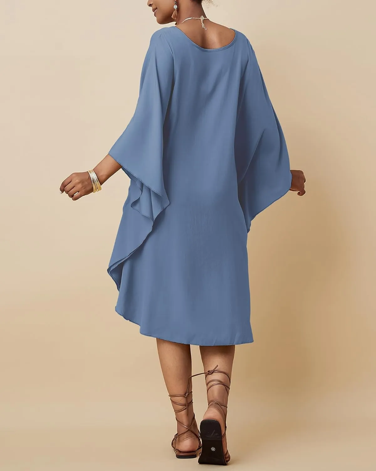 Bsubseach Short Kaftan Dresses for Women Caftan 2025 Solid Color Summer Swimsuit Cover Up V Neck Beachwear Loungewear