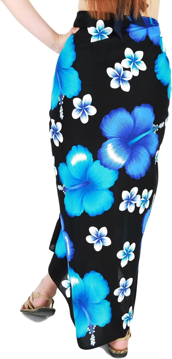 CHAINUPON Womens Beach Pareos Sarong Sheer Long Swimsuit Cover Ups Bikini Wrap Skirt
