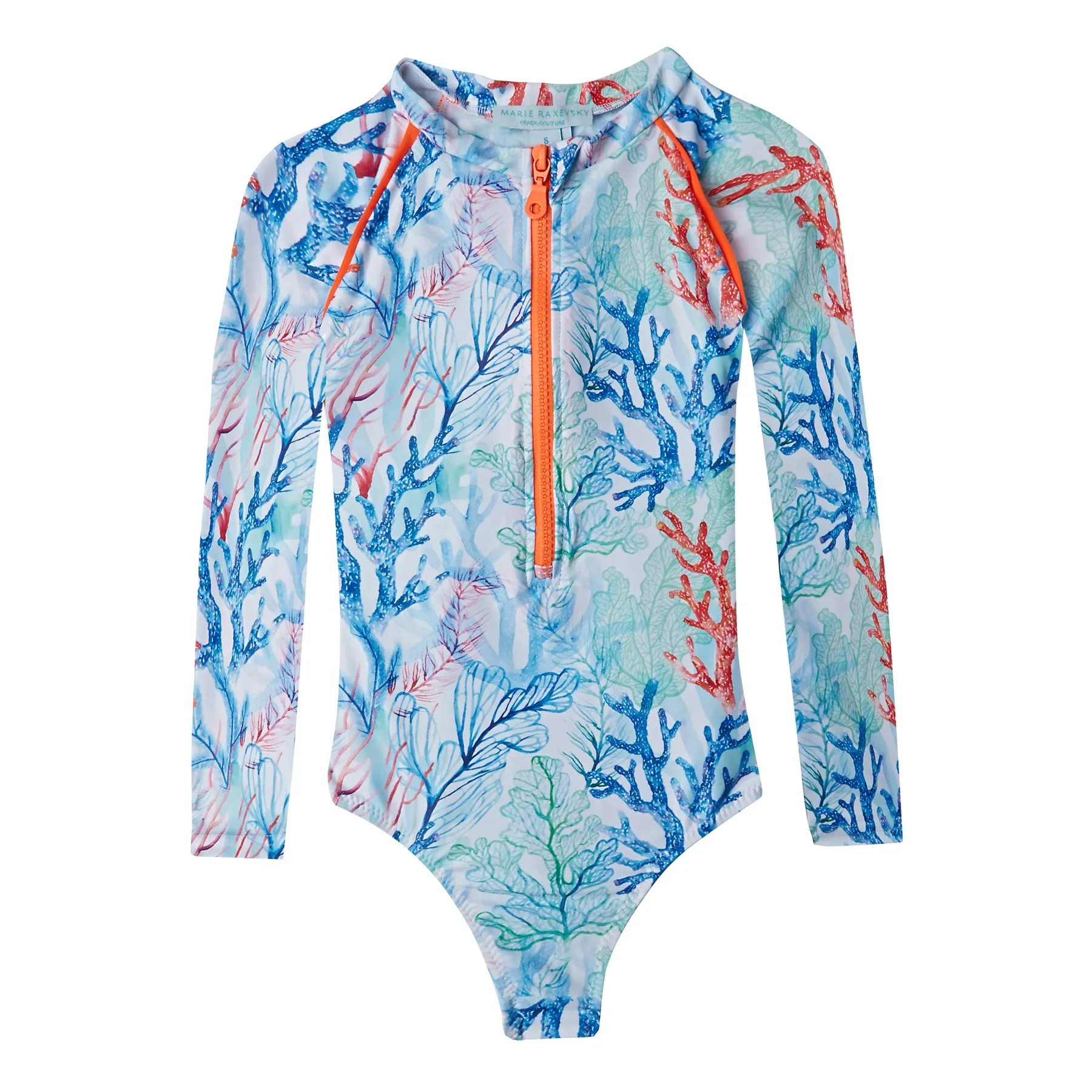 GIRL'S ONE PIECE LONG SLEEVE CORALS