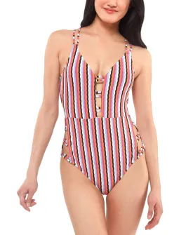 Got the Groove Plunge Strappy One-Piece Swimsuit