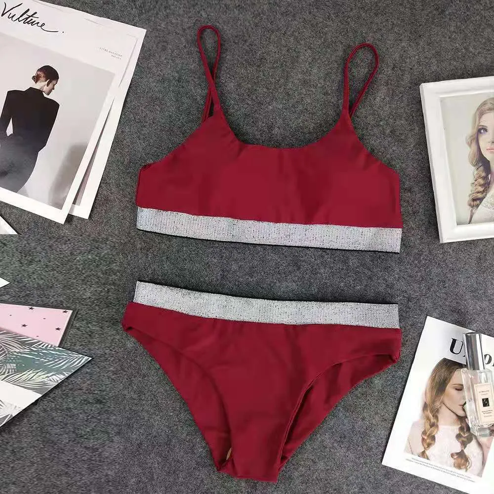 High Waist Bikini Split Swimsuit