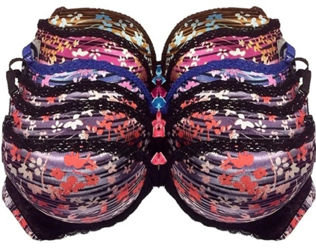 Kimono Inspired Floral Lace Bras