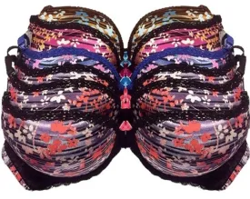 Kimono Inspired Floral Lace Bras