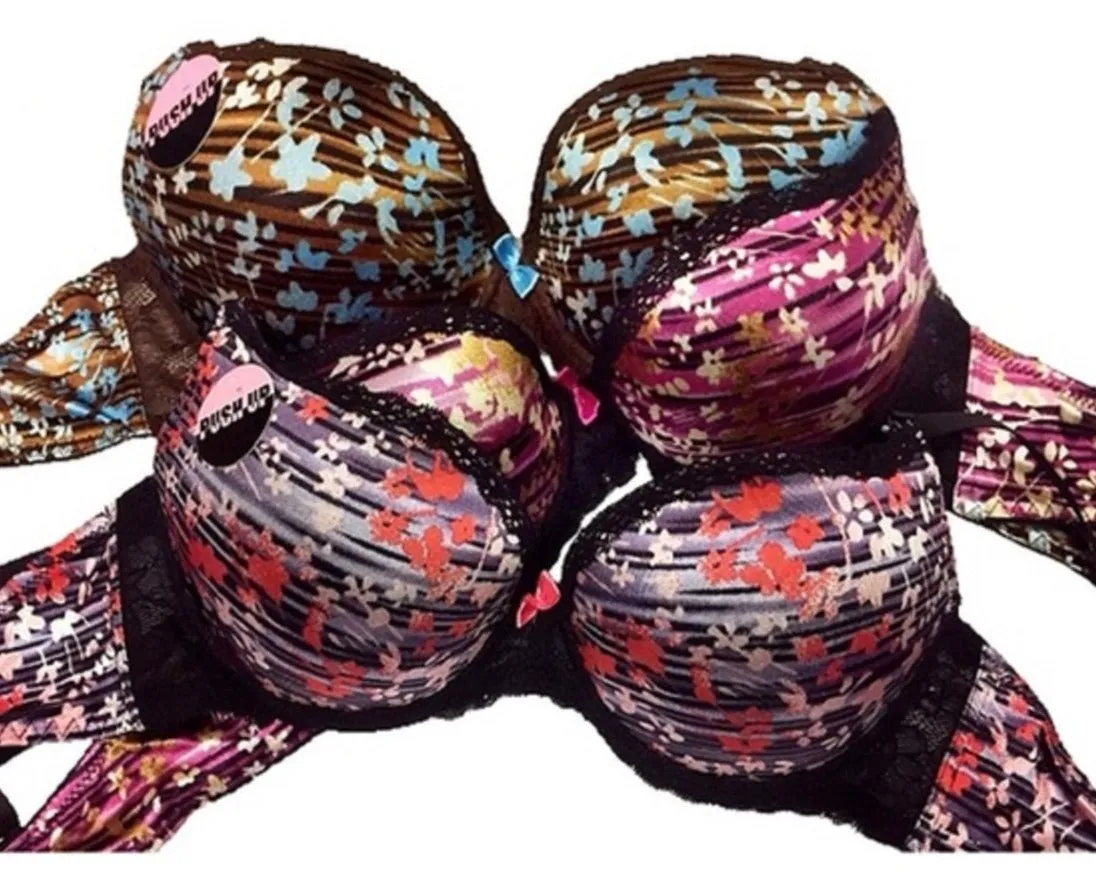 Kimono Inspired Floral Lace Bras
