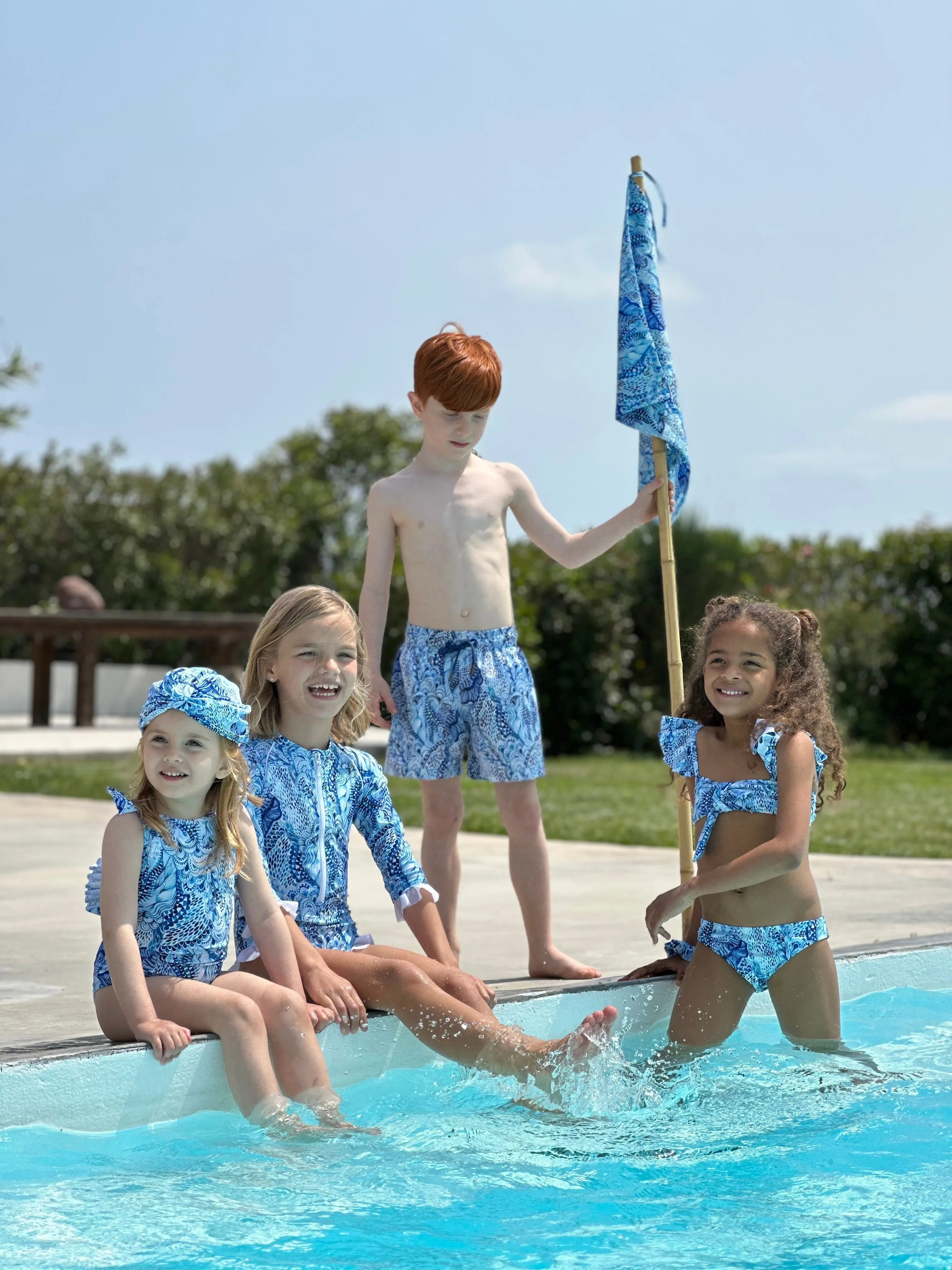 Long Sleeve Ruffles One Piece Waves