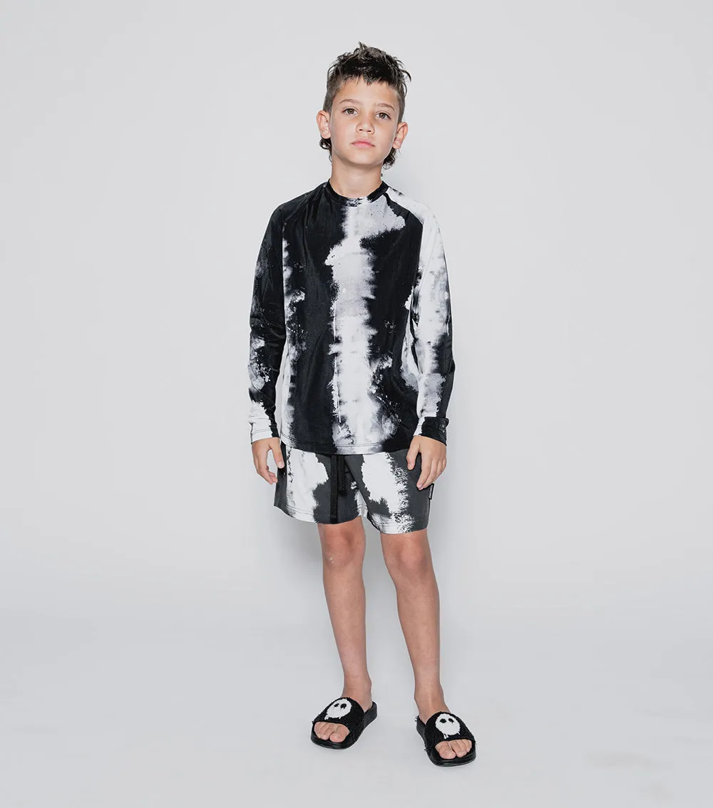 long sleeved tie dye rashguard