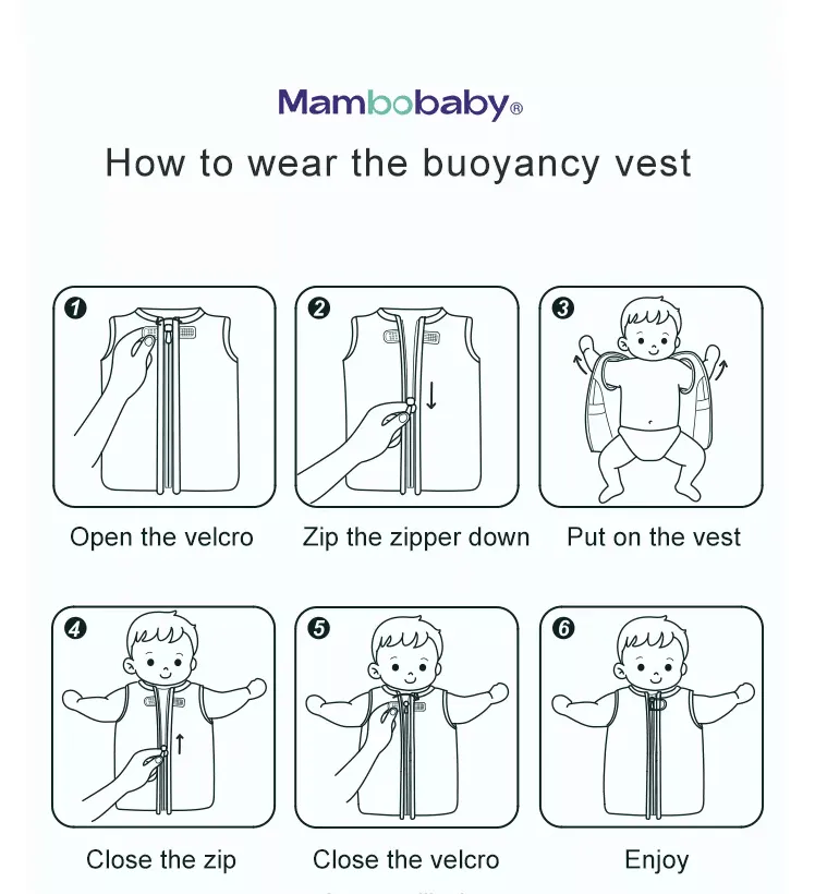 Mambobaby Air-Free Swimming Aid Vest Medium (4-5yo)