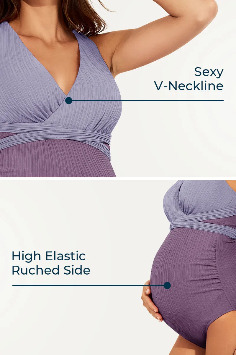 Maternity One Piece Criss Cross Bathing Suit