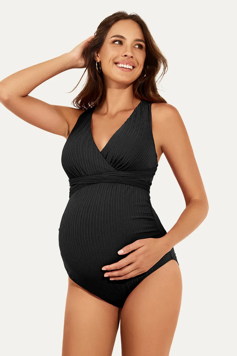 Maternity One Piece Criss Cross Bathing Suit