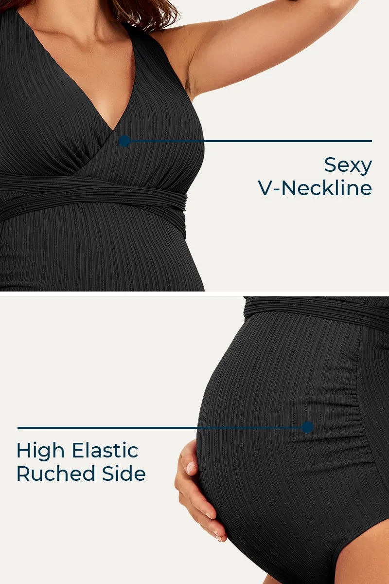 Maternity One Piece Criss Cross Bathing Suit