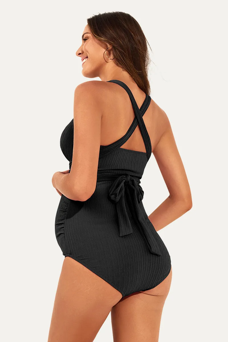 Maternity One Piece Criss Cross Bathing Suit