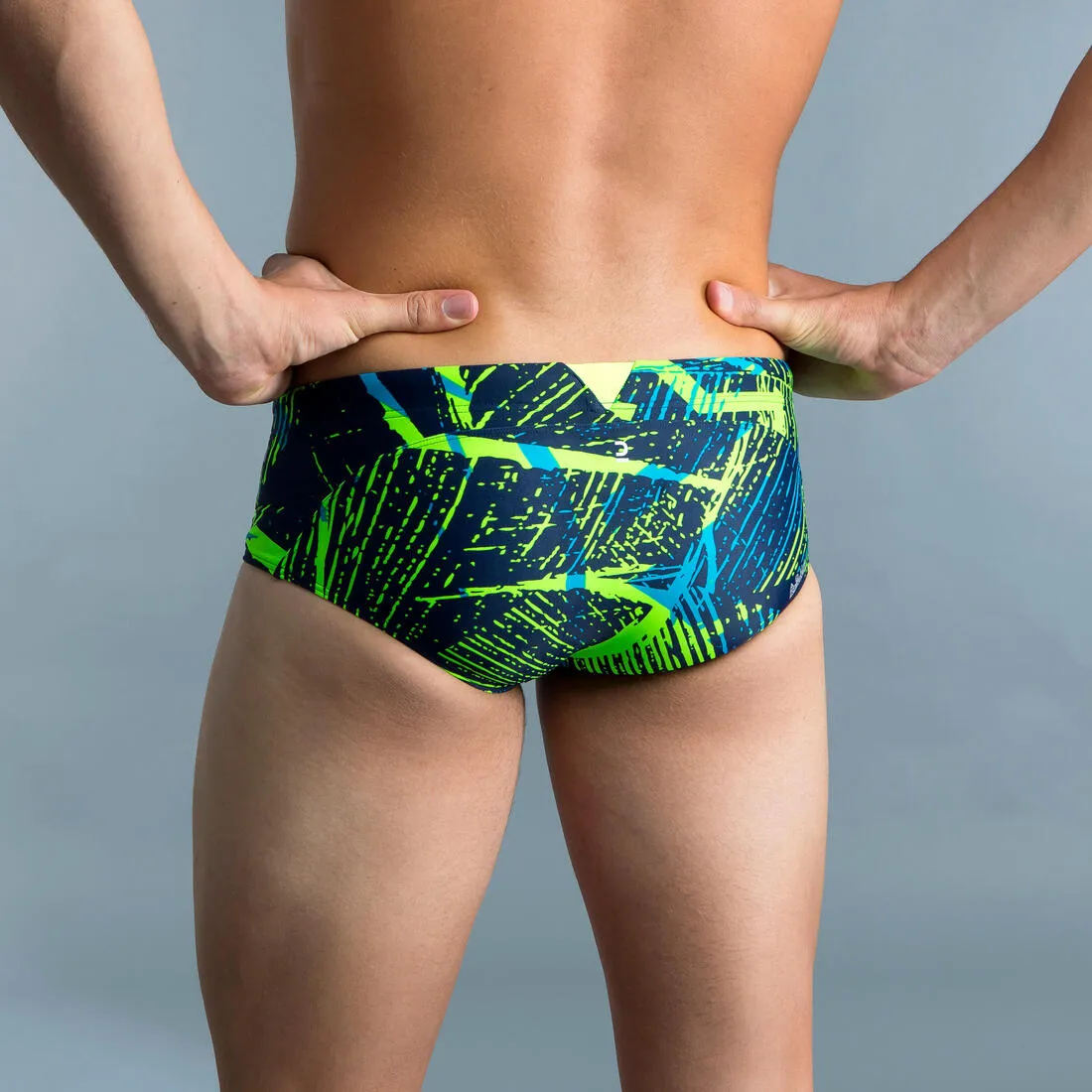 Men’s Swimming Square-Cut Trunks - 900 Koli Green