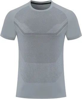 Moisture Wicking Shirts for Men Running Workout Quick Dry T-Shirt Stretch Short Sleeve Athletic Gym Clothes Crewneck