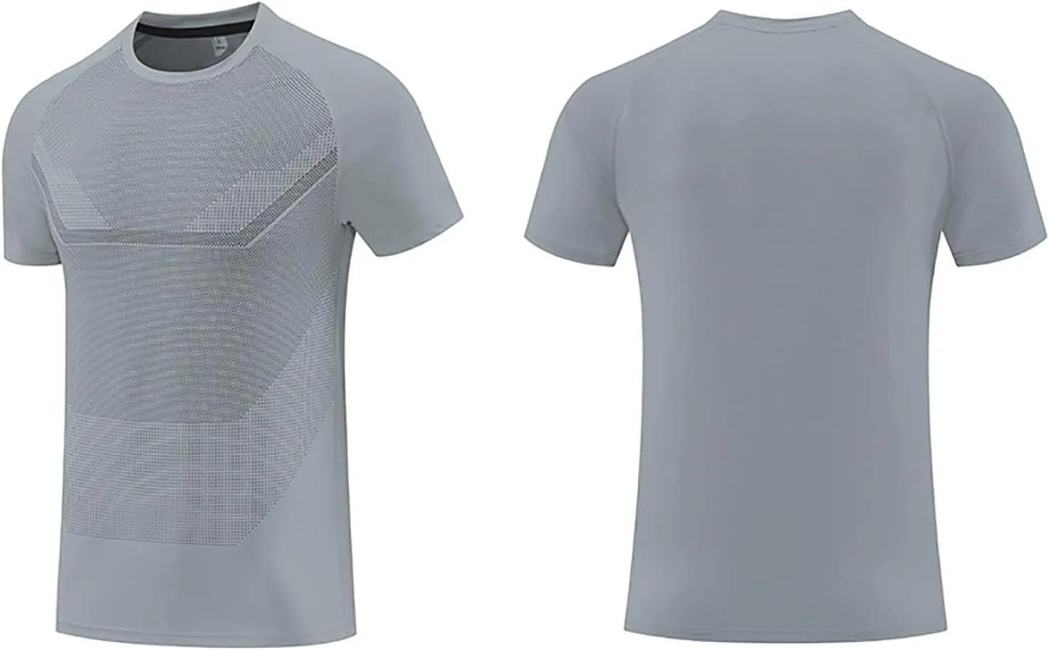 Moisture Wicking Shirts for Men Running Workout Quick Dry T-Shirt Stretch Short Sleeve Athletic Gym Clothes Crewneck