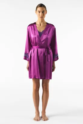 Morgan Iconic Short Silk Robe