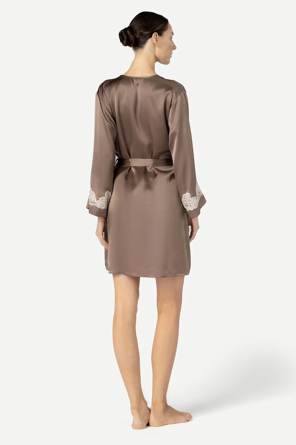 Morgan Iconic Short Silk Robe