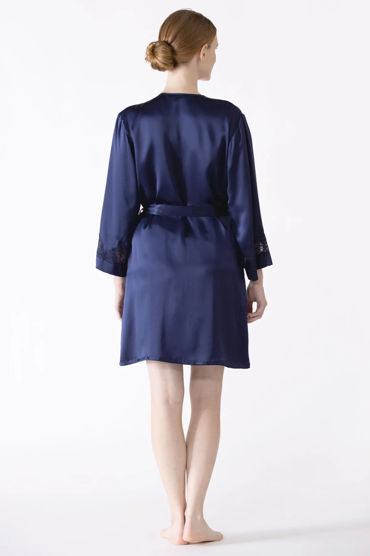 Morgan Iconic Short Silk Robe