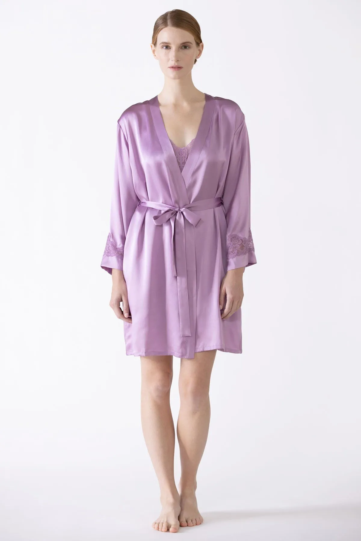 Morgan Iconic Short Silk Robe