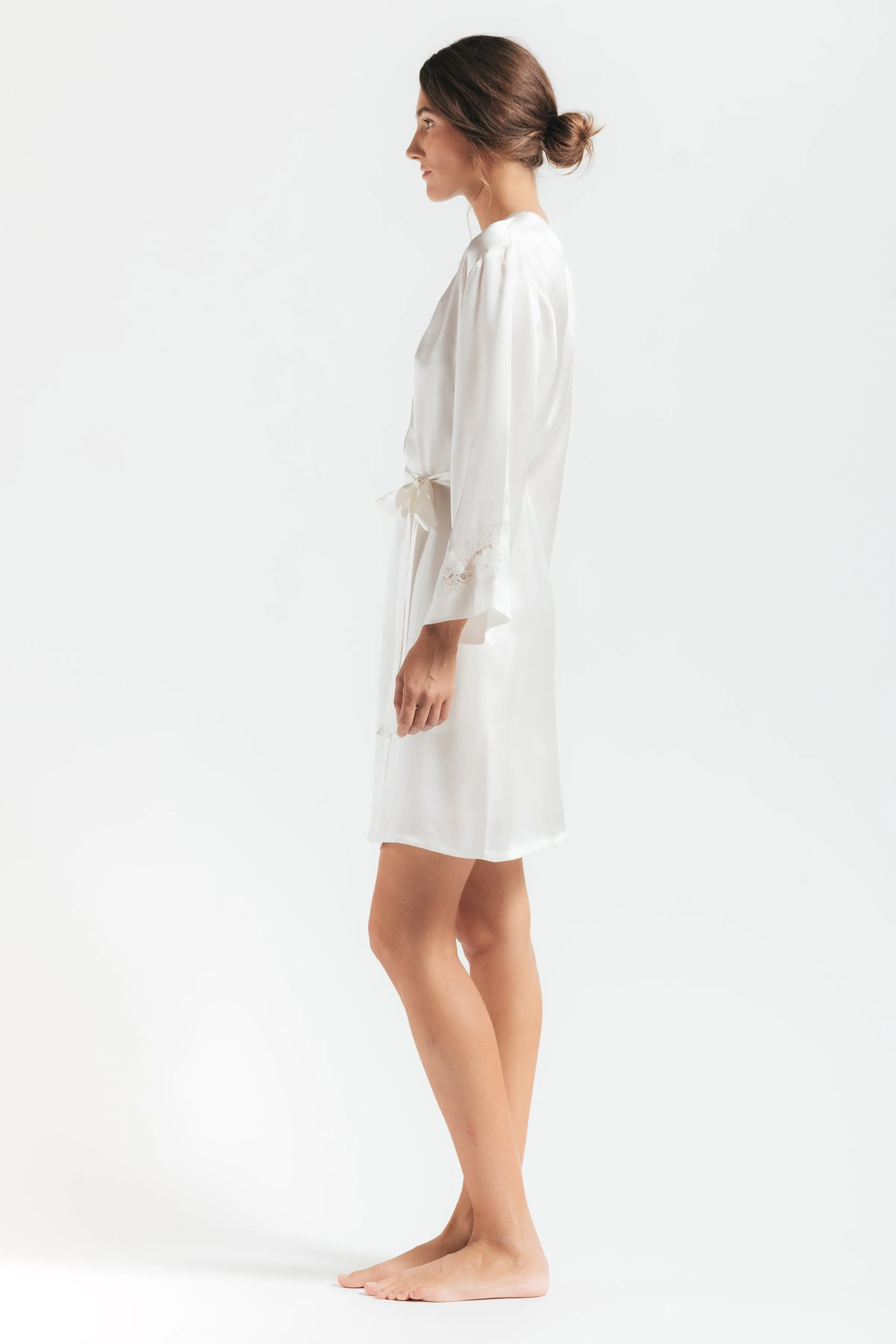Morgan Iconic Short Silk Robe