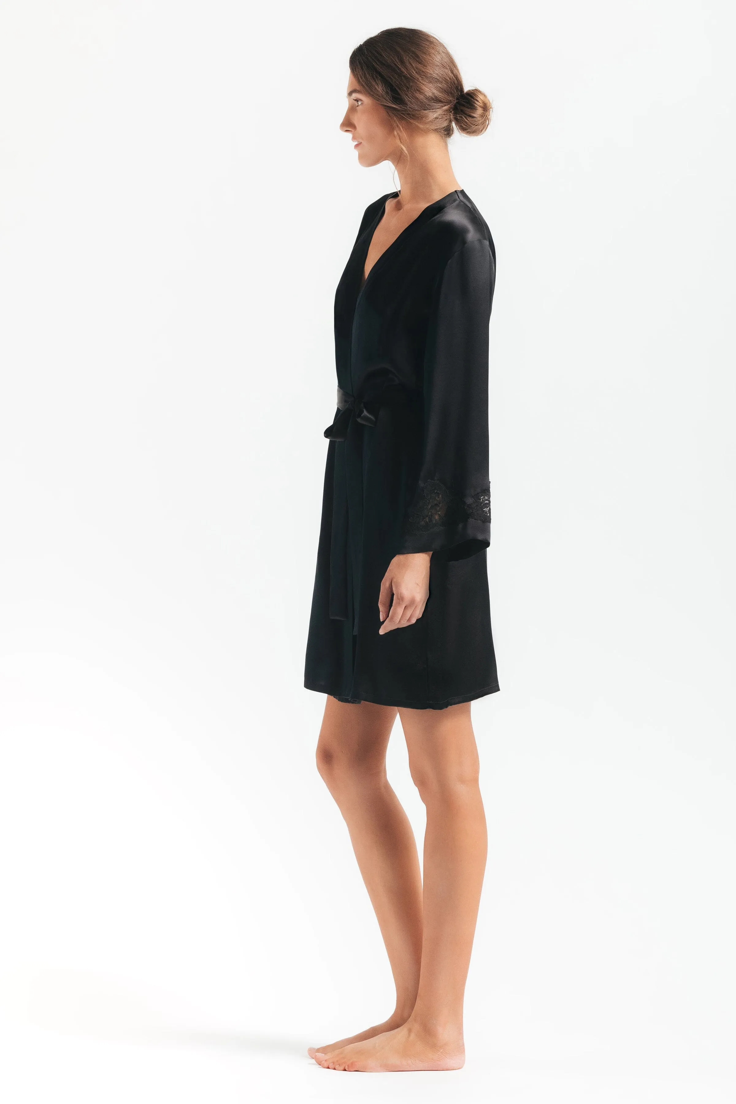 Morgan Iconic Short Silk Robe