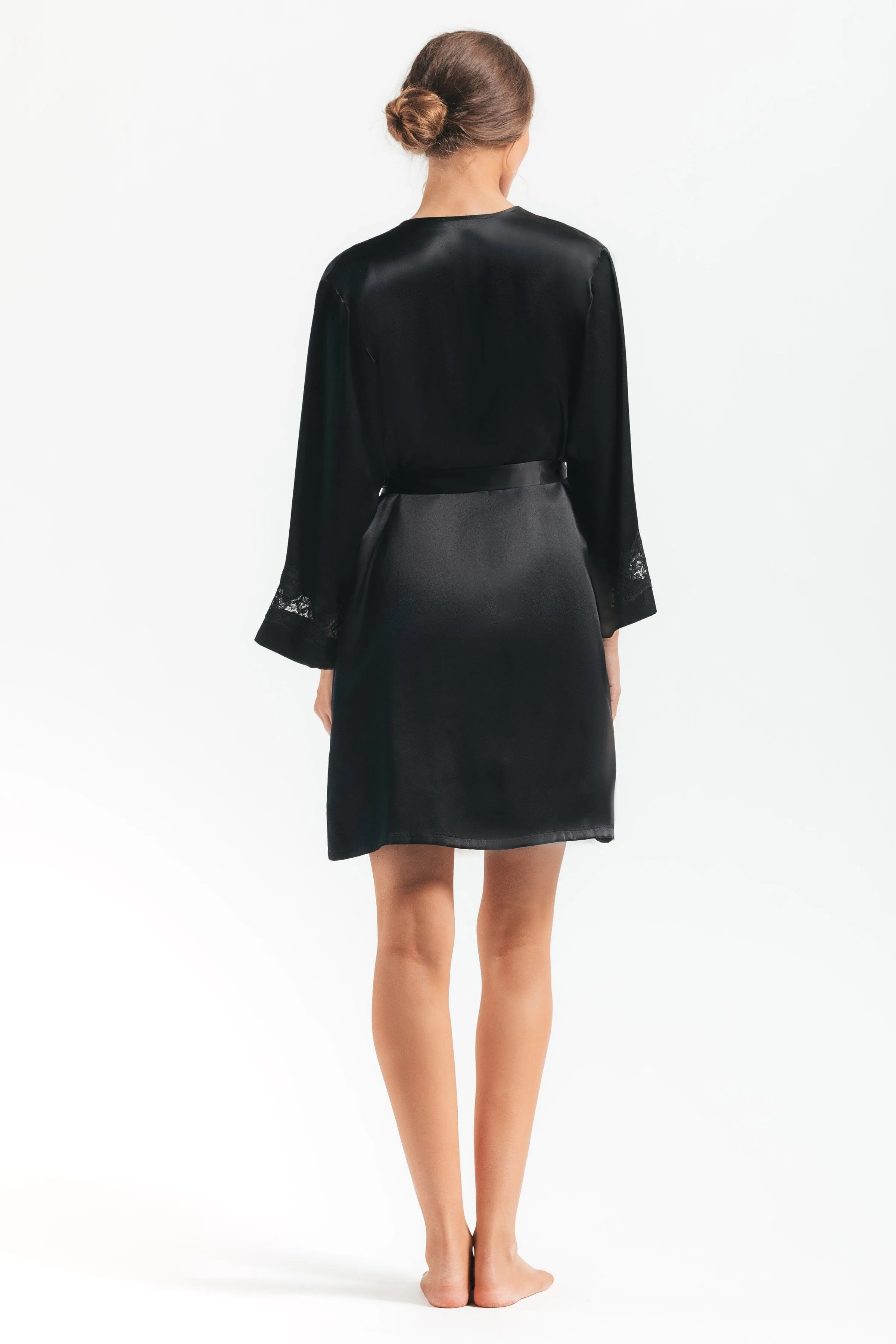 Morgan Iconic Short Silk Robe