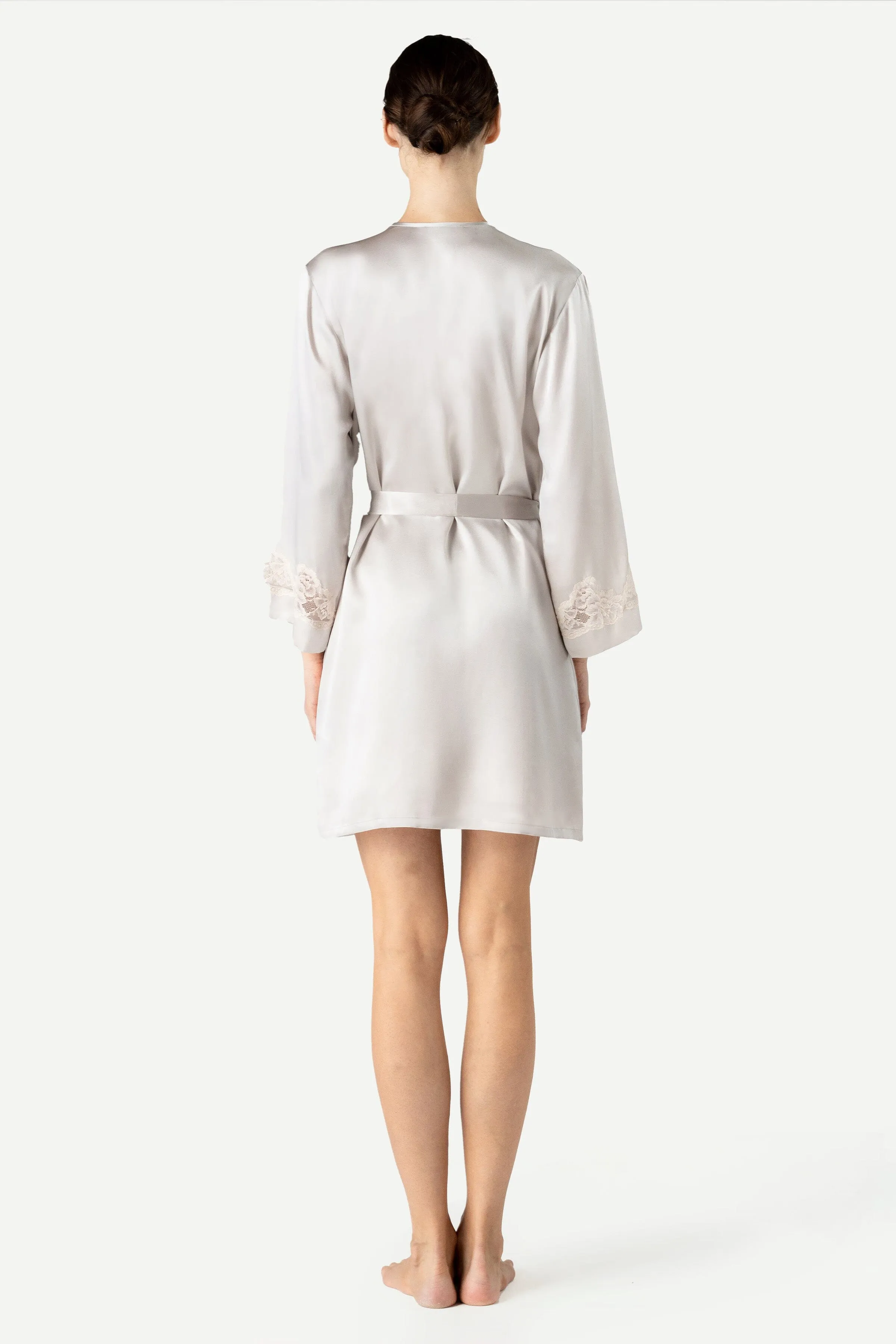 Morgan Iconic Short Silk Robe