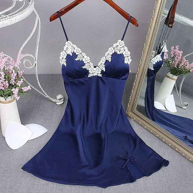 Sexy Red Women Mini Robe Nightwear Nightdress Nighty Nightgown Suspender Skirt Sleepwear Rayon Sleeveless For Female M-XXL