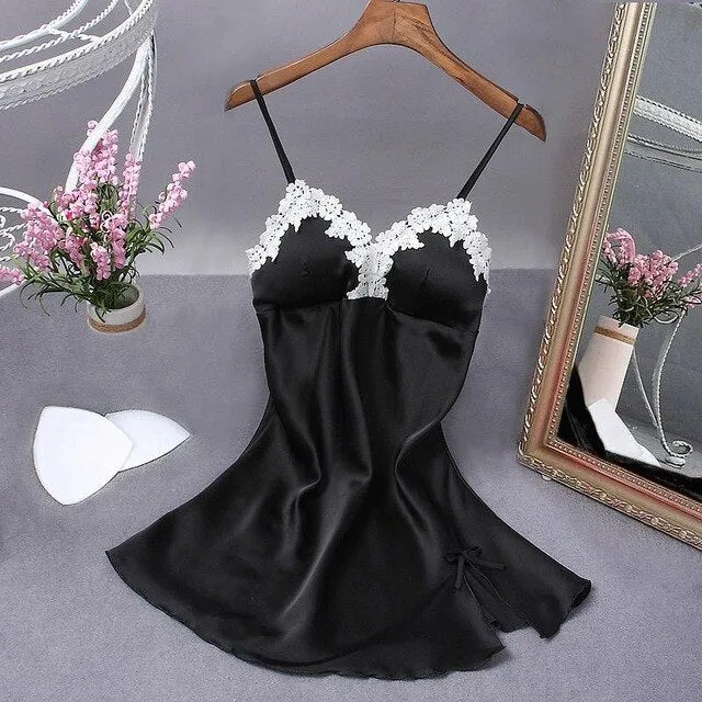 Sexy Red Women Mini Robe Nightwear Nightdress Nighty Nightgown Suspender Skirt Sleepwear Rayon Sleeveless For Female M-XXL