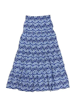 Teen Blue Floral Prairie Swim Skirt