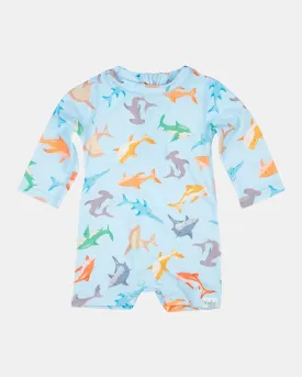 Toshi Swim Baby Onesie L/S Classic - Sharky
