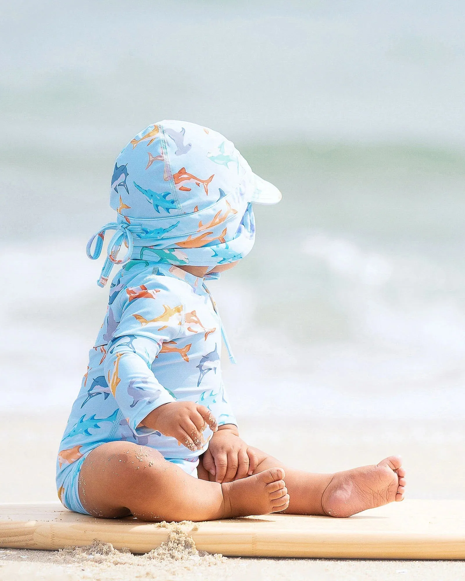 Toshi Swim Baby Onesie L/S Classic - Sharky