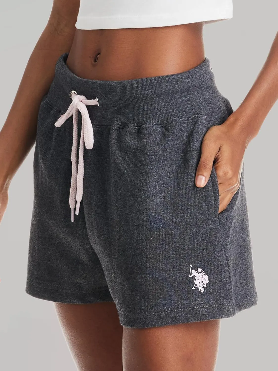 U.S. Polo Assn. Womens Sweat Shorts with Pockets - French Terry Pajama Lounge Shorts for Women
