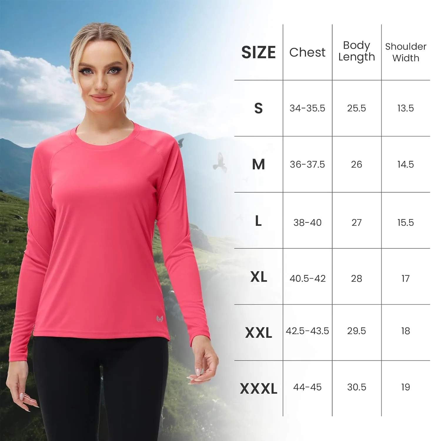 Womens Workout Shirts Long Sleeve Crew Neck T Shirt Slim Fit Sports Running Shirts Breathable Athletic Tops